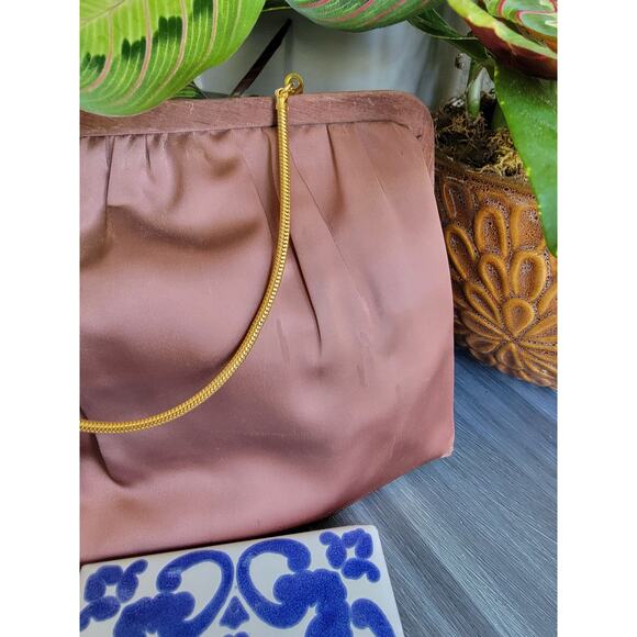 ANDE Vintage 1970’s  snap Clutch Bag w/ chain - Picture 5 of 6